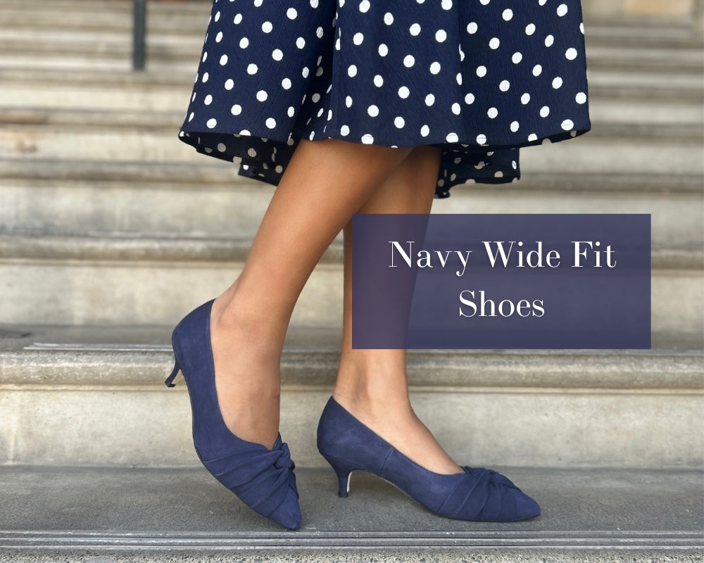 womens navy blue dress shoes Luanda Navy Blue Leather Women Flat Shoe – Vinci Leather Shoes main image 0