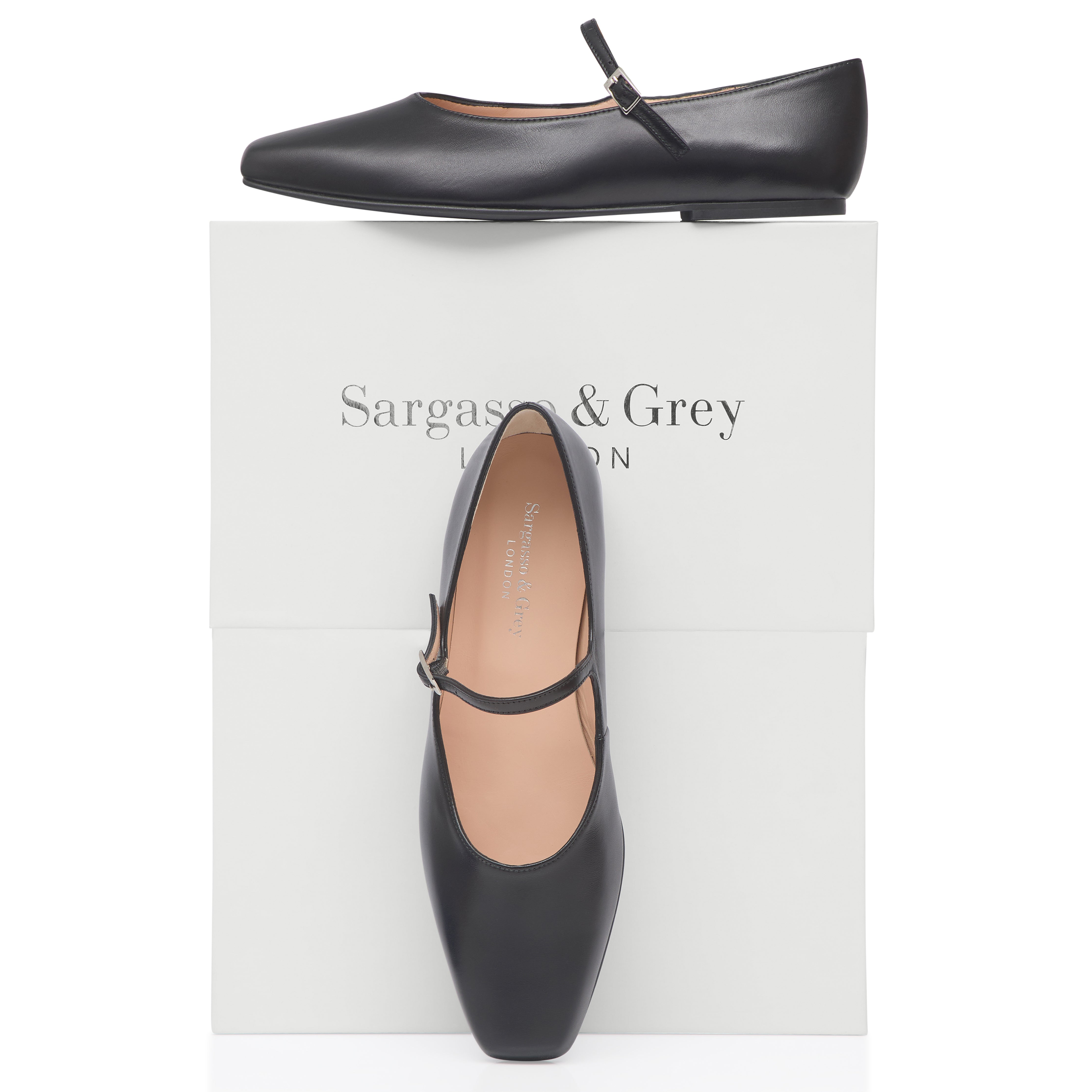 Mary Jane Wide Fit Ballet Flats – Sargasso and Grey