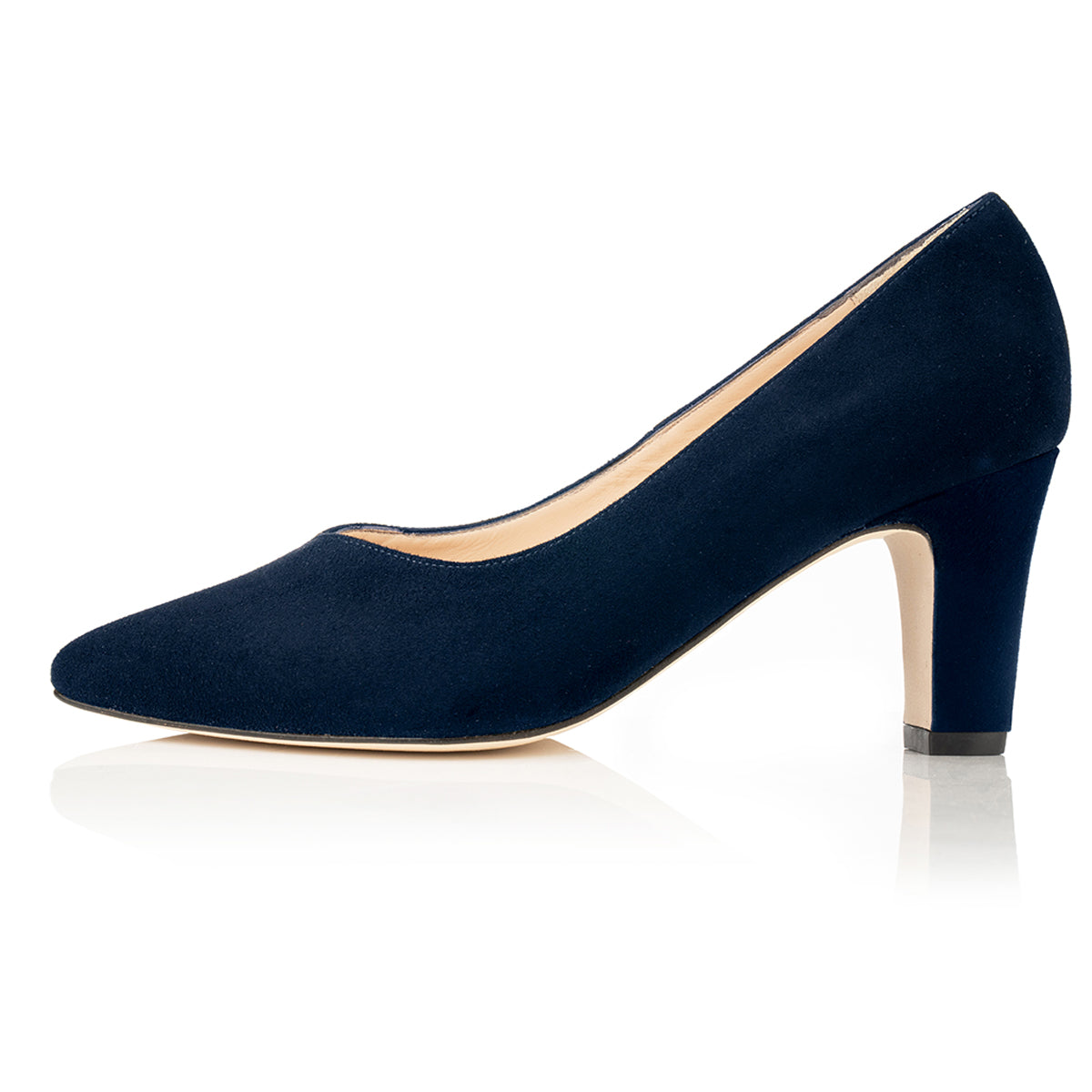 Navy blue wide fit court shoes Clearance