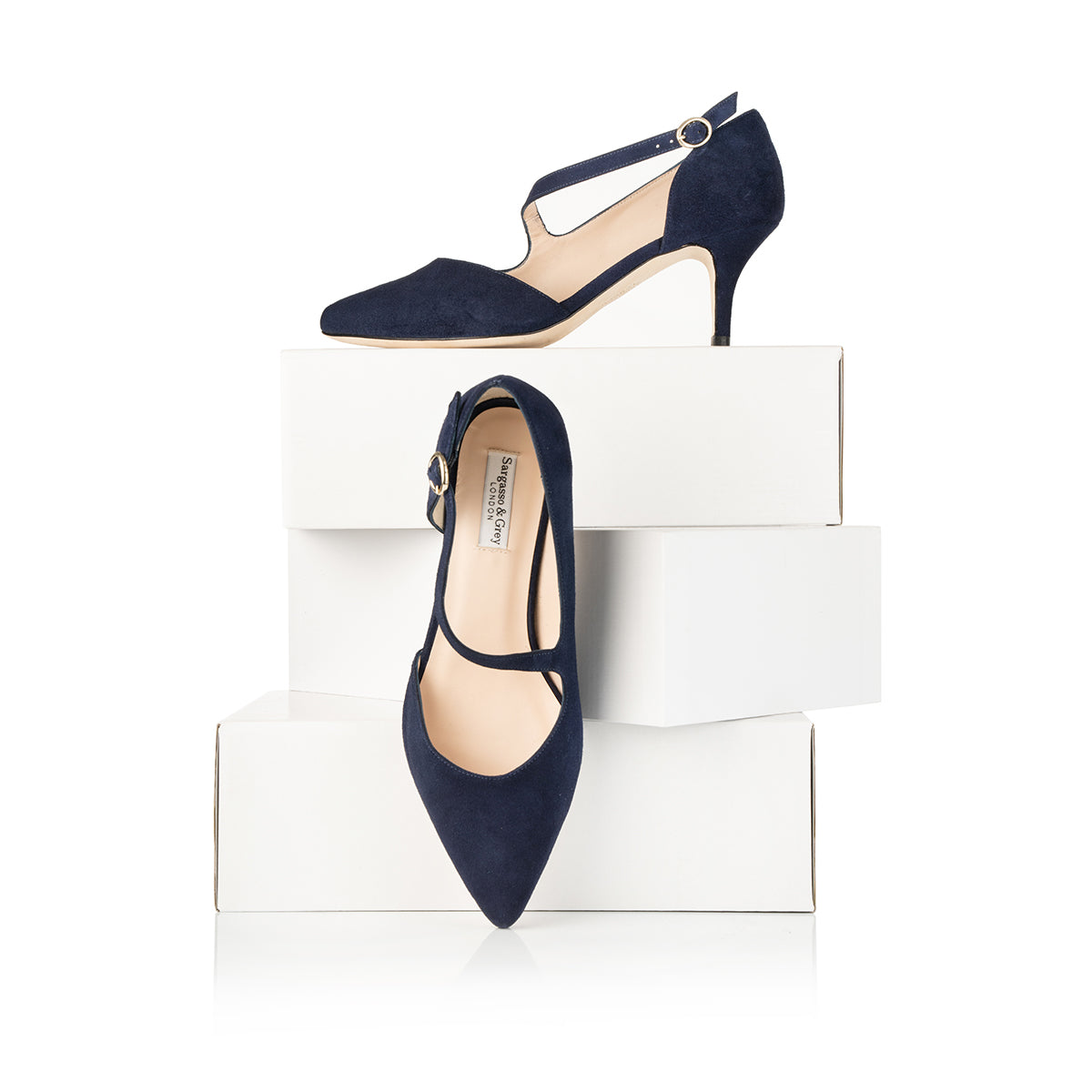 Wide Fit Navy Suede Shoes â Sargasso and Grey