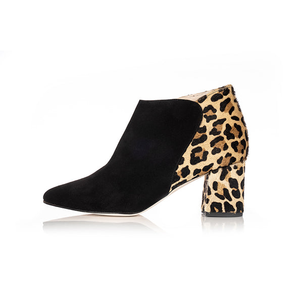 Wide fit leopard print boots outlet