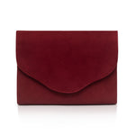 Ellie Clutch - Burgundy Suede