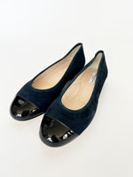 PRE-PRODUCTION SAMPLE - Extra Wide Ballet flats Navy Suede (SAMPLE SALE)