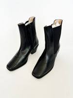 PRE-PRODUCTION SAMPLE - Velasco Square Toe Boots Black Leather (SAMPLE SALE)