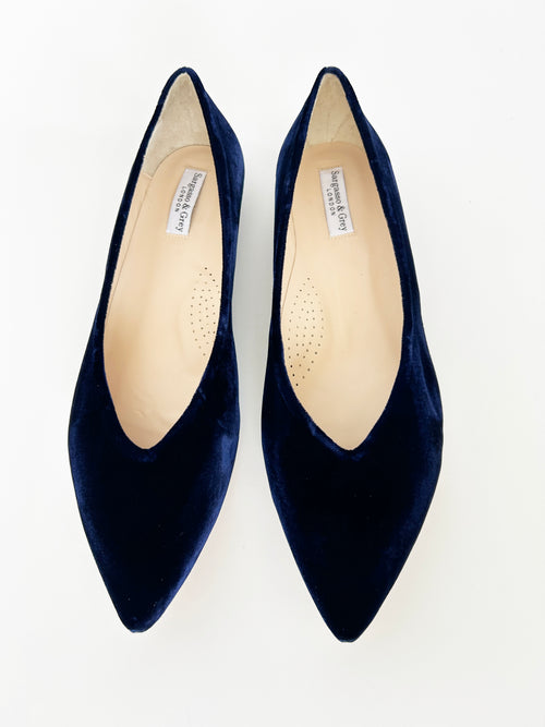 PAST SEASON -Sorcha Navy Velvet (SAMPLE SALE)