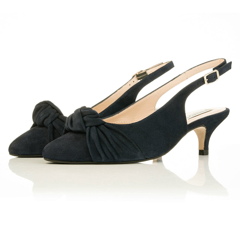 Andrea Extra-Wide Fit Slingback - Black Suede