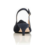 Andrea Extra-Wide Fit Slingback - Navy Suede