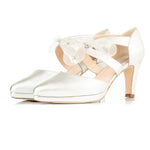 Anya Extra-Wide Fit Platform Heels - Silver Leather