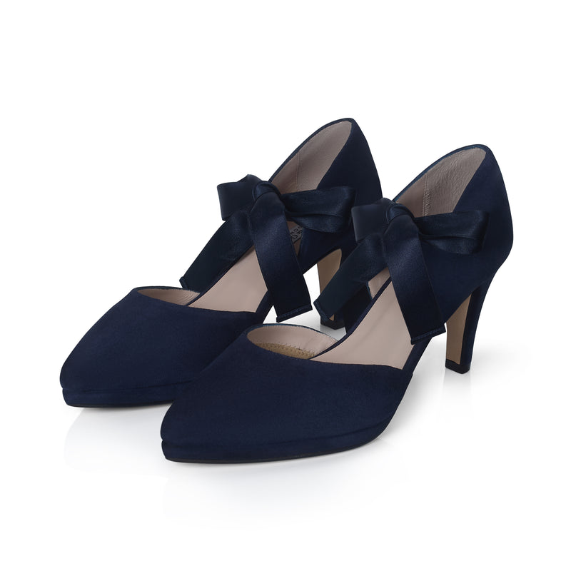navy blue dress shoes wide Extra Fit Suede Platform Heels – Sargasso and Grey Mother of the Bride mens fashion boots Size:LRG Mens (9-12) skinny sequin trousers