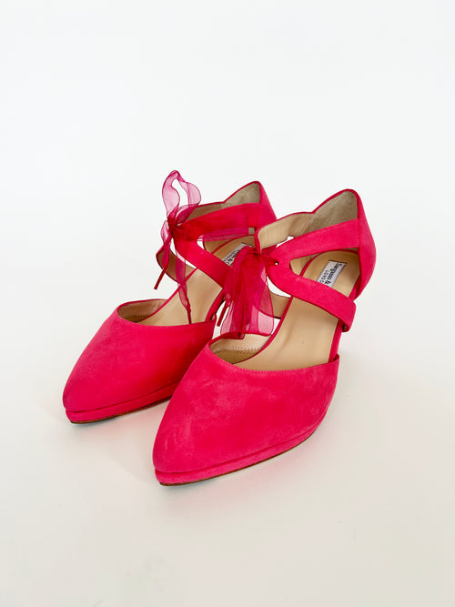 PRE-PRODUCTION SAMPLE -Anya - Hot Pink Suede (SAMPLE SALE)