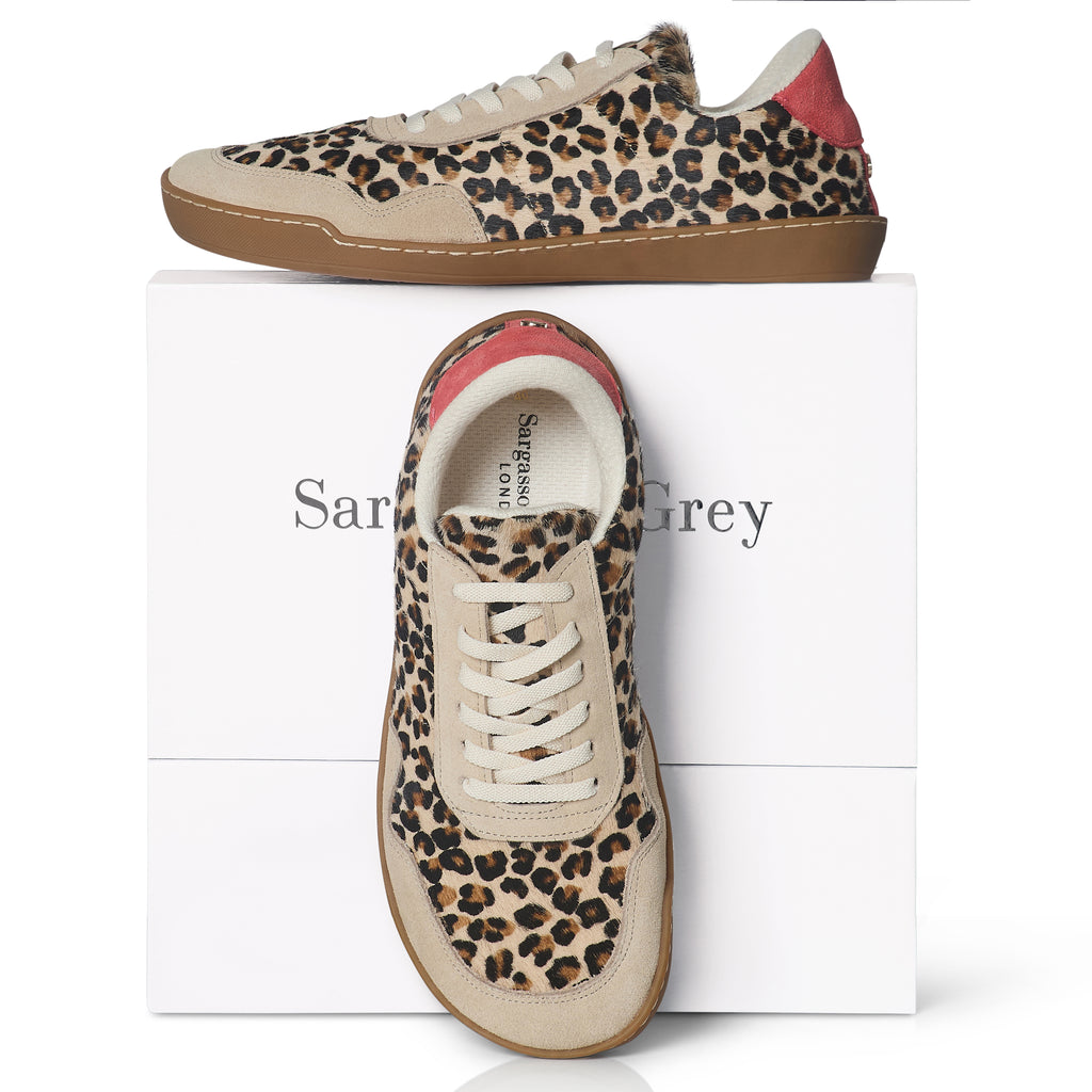 Barefoot Cushion Trainers Extra Wide Leopard