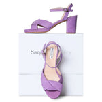 Belle - Extra-Wide Fit Sandal - Lavender Suede