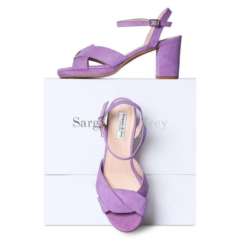 Belle - Extra-Wide Fit Sandal - Lavender Suede