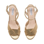 Belle - Extra-Wide Fit Sandal - Gold Leather