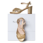 Belle - Extra-Wide Fit Sandal - Gold Leather