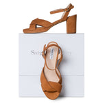 Belle - Extra-Wide Fit Sandal - Tan Suede