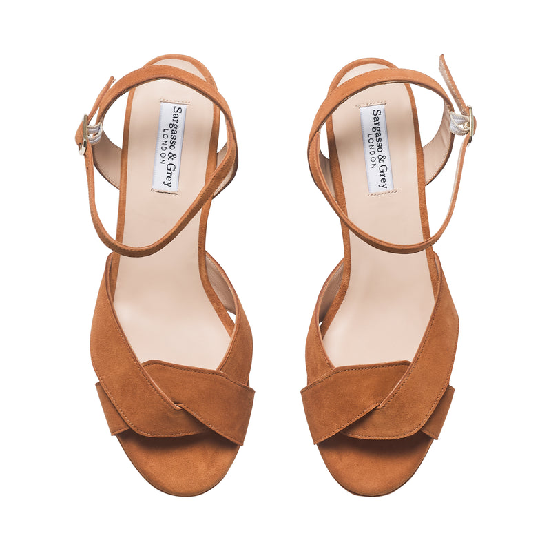Belle - Extra-Wide Fit Sandal - Tan Suede