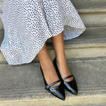 Billie Extra-Wide Fit Kitten Heels - Black Patent Leather