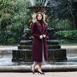 Billie Extra-Wide Fit Kitten Heels - Burgundy Patent Leather