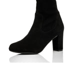 Lydia Wide Fit Knee High Boots - Black Suede