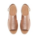 Bonnie - Extra Wide Fit Espadrille - Pink Metallic Leather
