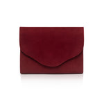 Ellie Clutch - Burgundy Suede