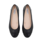 Capella Extra-Wide Fit Flats - Black Leather