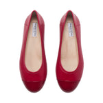 Capella Extra-Wide Fit Flats - Red Leather