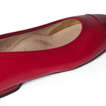 Capella Extra-Wide Fit Flats - Red Leather