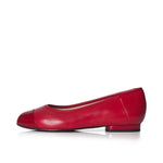 Capella Extra-Wide Fit Flats - Red Leather