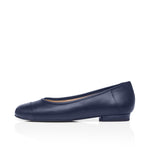 Capella Extra-Wide Fit Flats - Navy Leather