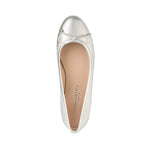 PAST SEASON- Carla Wide Fit Ballet Flats - Silver Leather - (SAMPLE SALE)