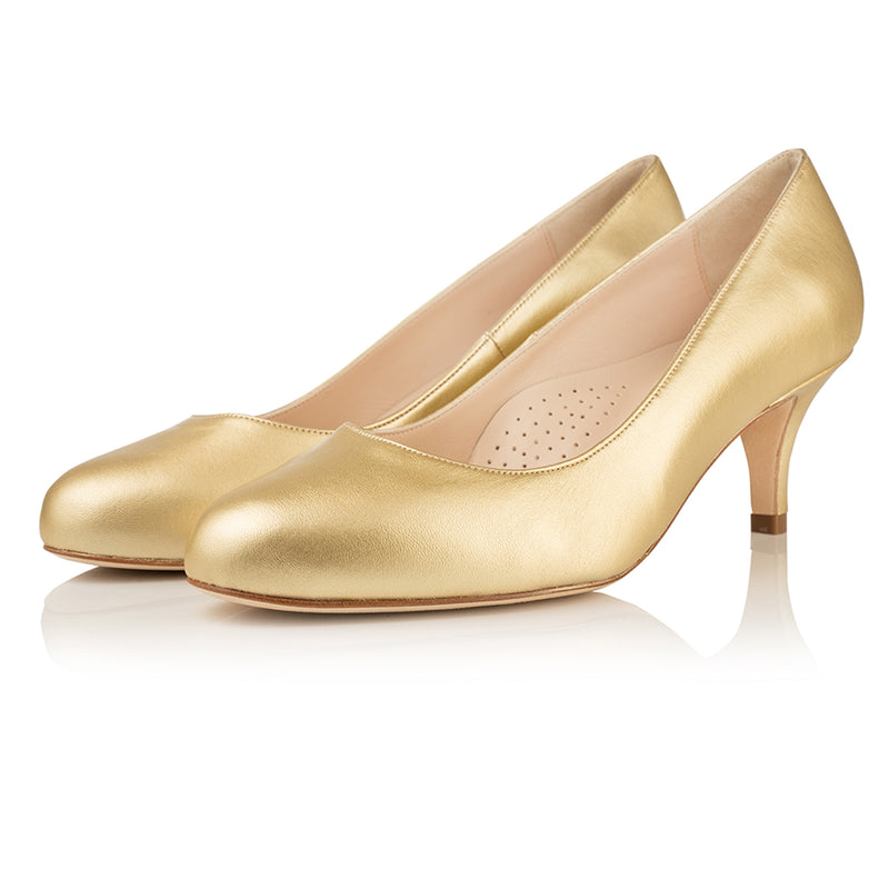 PAST SEASON SECONDS - Caroline Gold Leather (SAMPLE SALE)