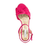 Carrie - Wide Fit Block Heel Sandal - Pink Suede