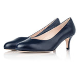 CURRENT SEASON SECONDS - Catherine Wide Fit Courts - Navy Leather (SAMPLE SALE)