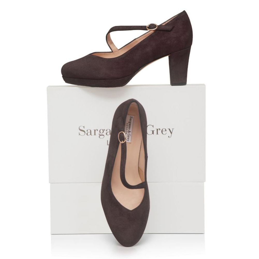 Clare Wide Fit Platform Courts Suede