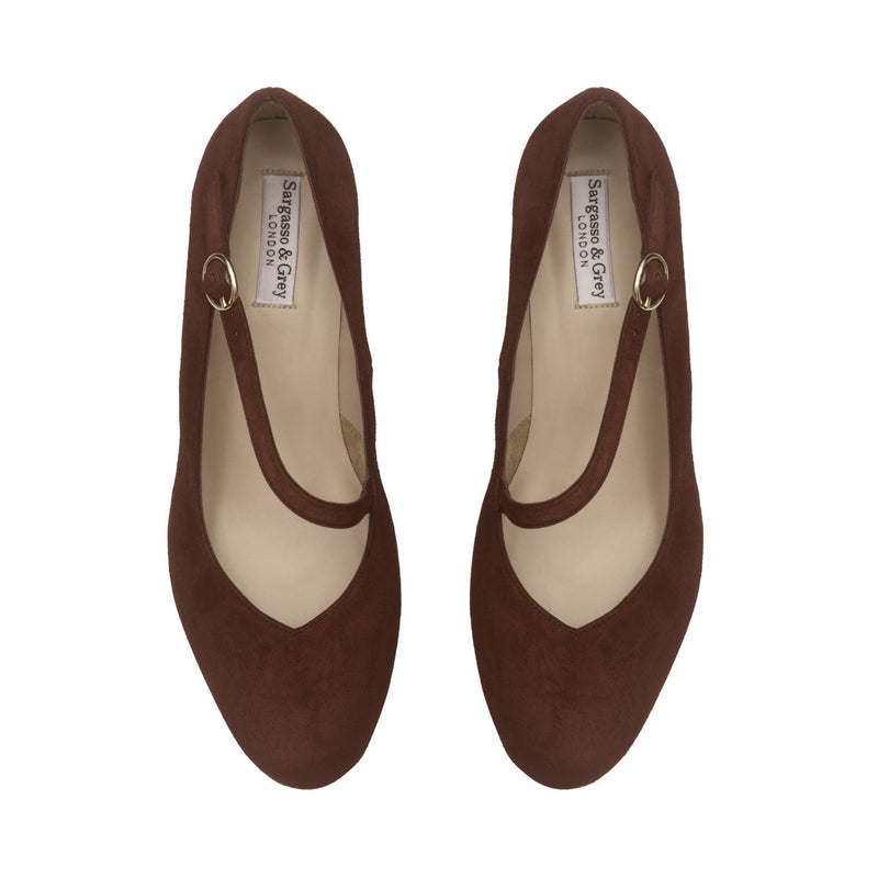 Clare Wide Fit Platform Courts - Burgundy Suede - COMING SOON