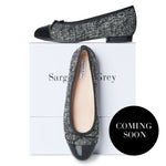 Corrine Extra-Wide Fit Flats - Black Tweed - COMING SOON