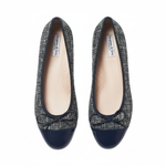 Corrine Extra-Wide Fit Flats - Navy Tweed