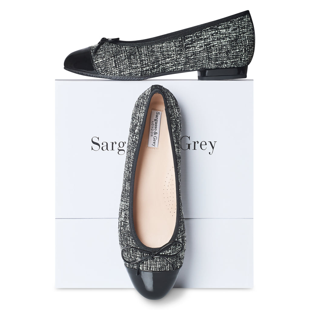 Corrine Extra Wide Fit Flats Tweed
