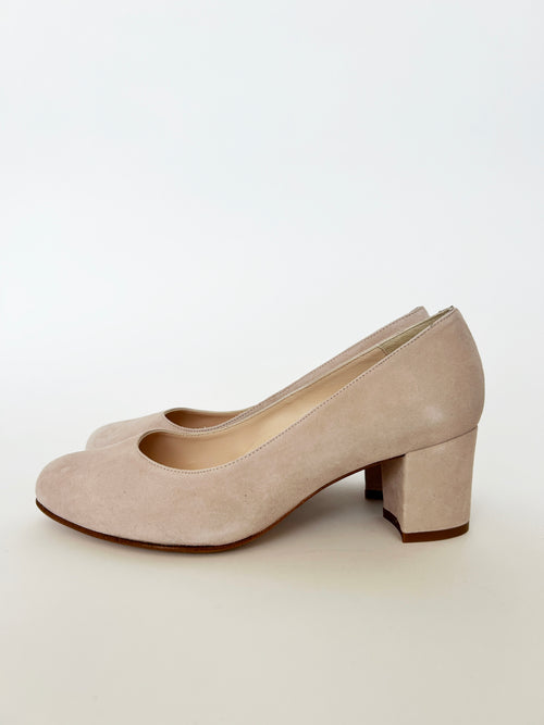 PRE-PRODUCTION SAMPLE - Celeste Nude Pink Suede  (SAMPLE SALE)