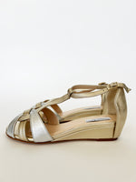 PRE-PRODUCTION SAMPLE -T-bar Sandal Gold (SAMPLE SALE)