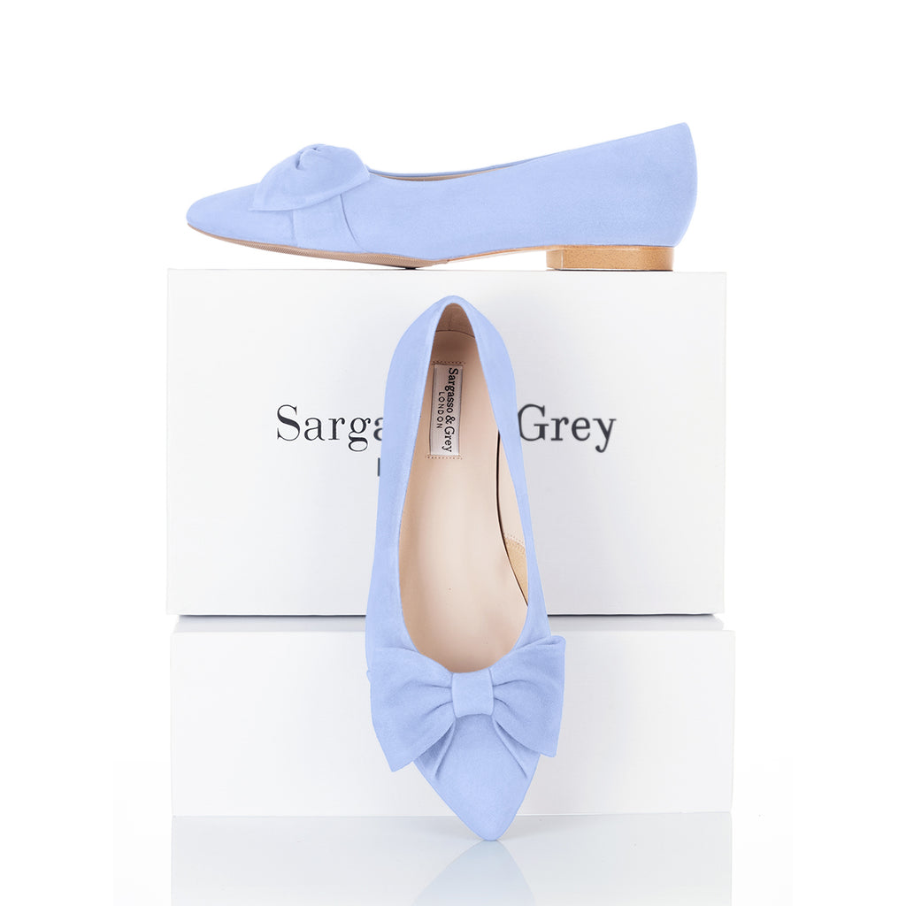 Dionne Extra Wide Fit Flats Cornflower Suede