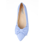 Dionne Extra-Wide Fit Flats - Light Blue Suede