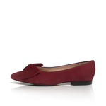 Dionne Extra-Wide Fit Flats - Burgundy Suede