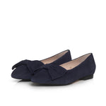 Dionne Extra-Wide Fit Flats - Navy Suede