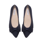 Dionne Extra-Wide Fit Flats - Navy Suede