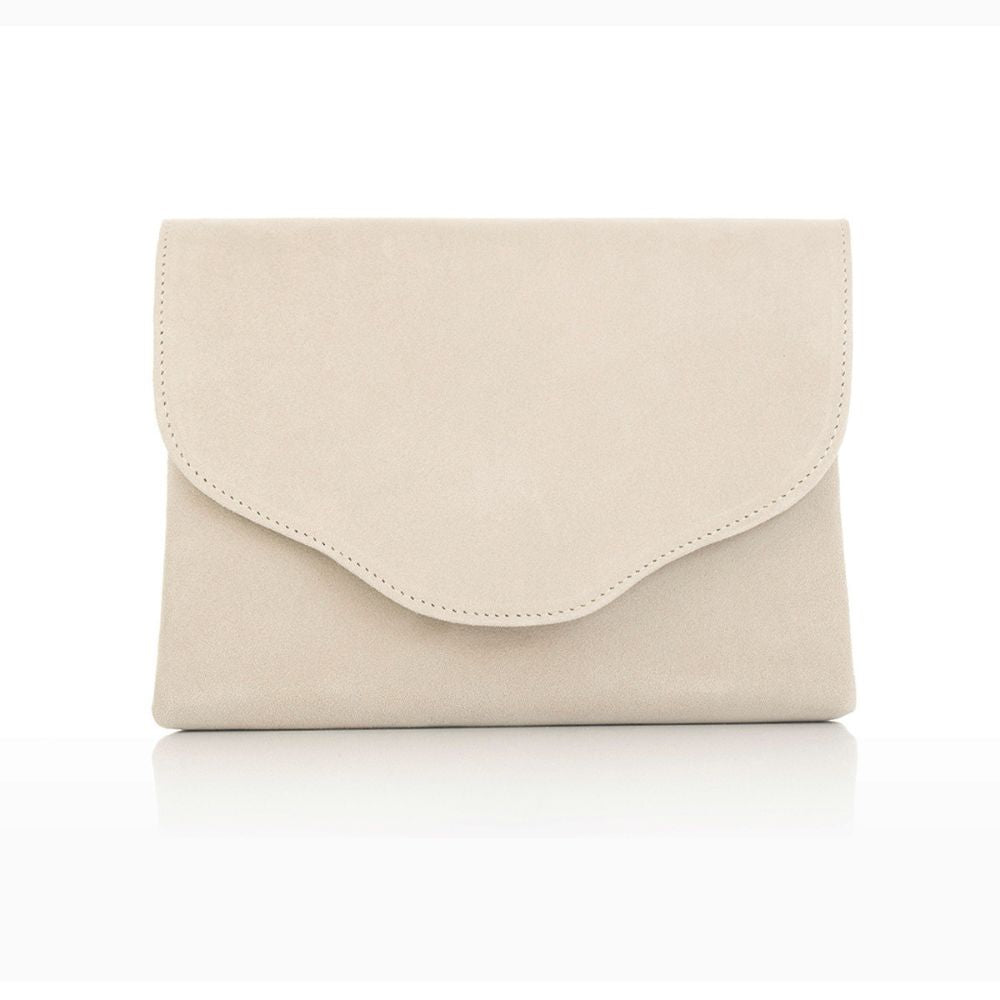 Ellie Clutch Bag Almond Suede