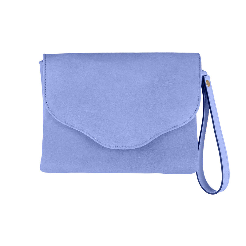 Dusty blue clutch bag top