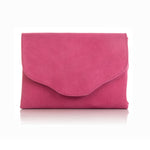 Ellie Clutch Bag - Fuchsia Pink Suede